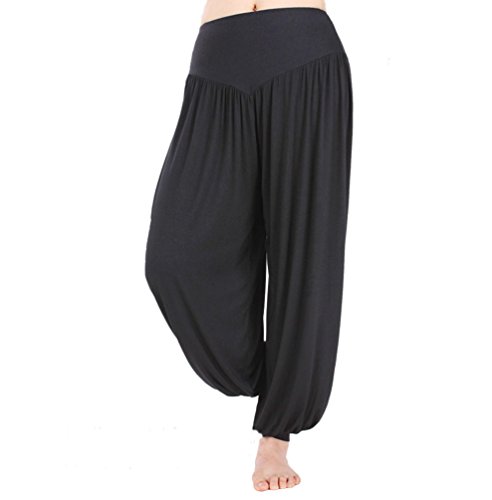 HOEREV Super weiche Modal Spandex Harem Yoga Pilates Hosen