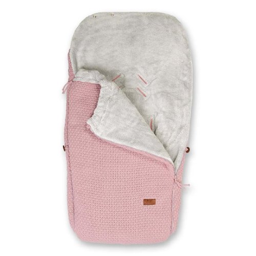 Baby's Only 164421 Fußsack Kinderwagen Buggy gestrickt Robust Korn, Baby Rosa