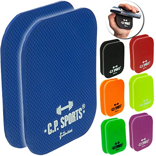 C.P. Sports unverwüstliche Griffpads gummiert , Powerpad, Fitness-Pads, Griffpolster für Fitnesstraining, Krafttraining und Bodybuilding (Schwarz)