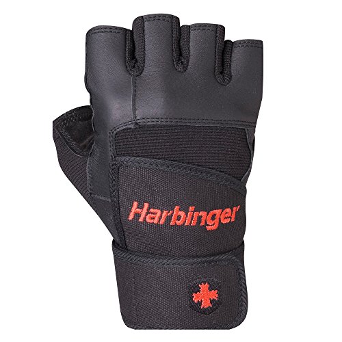 Harbinger Uni Fitnesshandschuhe Pro Wrist Wrap, schwarz, L, 19140L