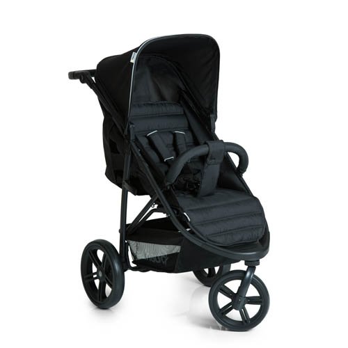 Hauck Buggy Rapid 3 Dreiradwagen, mit Liegefunktion, klein zusammenklappbar, für Kinder ab 6 Monate bis 22 kg, schwarz (Caviar Black)