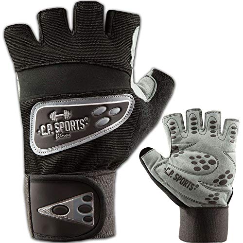 C.P.Sports Profi Grip Bandagen Handschuh F9, Fitnesshandschuh, schwarz/schwarz, XXL/11 = 24-26cm