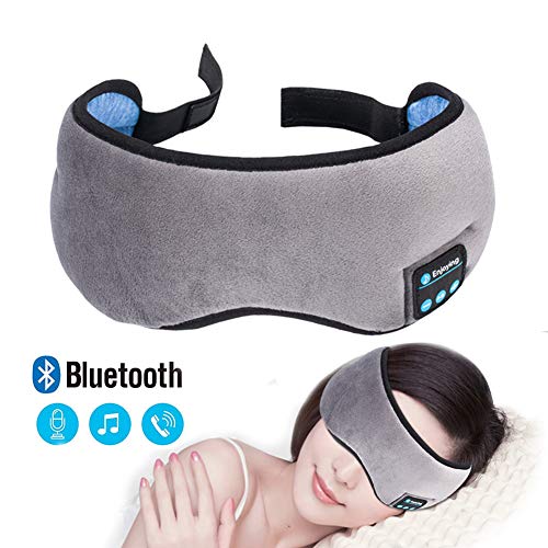 Bluetooth-Schlafaugenmaske Kopfhörer, Wireless Music-Kopfhörer, Reise-Schlaf Augenbinde Schlafhilfe Für Damen/Herren, Mit Mikrofon, Eingebaute Freisprech- / Stereo-Lautsprecher