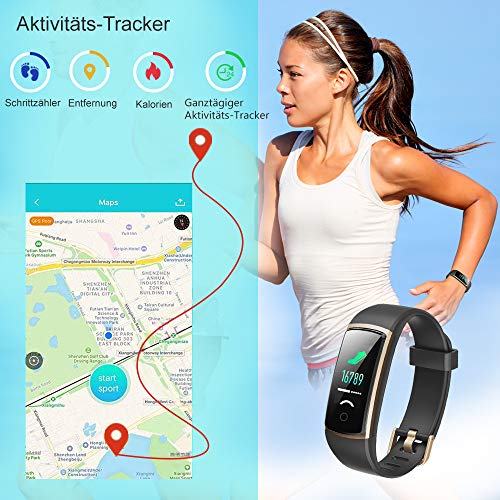 Yamay Fitness Armband Mit Blutdruckmessungsmartwatch Fitness Tracker Mit Pulsmesser Wasserdicht 9940